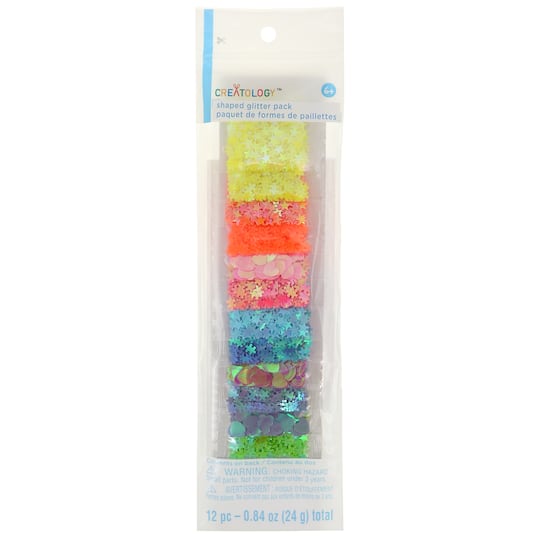 12 Packs: 12 ct. (144 total) Neon Shaped Embellishments by Creatology&#x2122;